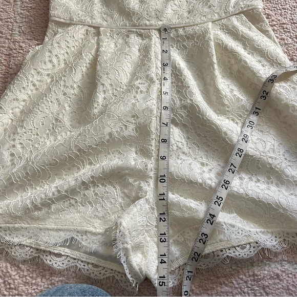 NWT BHLDN Lace Long Sleeve Romper Ivory SZ 6 Wedding Bridal Shower Bachelorette - Picture 10 of 16